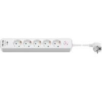 Goobay 41265 base múltiple 1,5 m 5 salidas ac interior blanco
