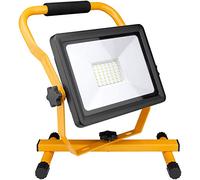 Goobay 49983 -Foco de trabajo LED con soporte - Lámpara 4000 lm - LED de 50W - temperatura de 6500 K - Impermeable IP 65 - adecuada para uso en interiores y exteriores