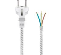 Goobay 50504 cable de transmisión plata, blanco 3 m enchufe tipo f ce