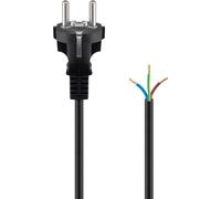 Goobay 51327 cable de transmisión negro 1,5 m enchufe tipo f cee7/7