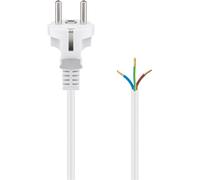 Goobay 51328 cable de transmisión blanco 1,5 m enchufe tipo f cee7/7