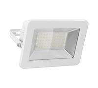 goobay 53878 Foco LED con detector de movimiento - Reflector LED de 10 W - Luz blanca neutra 4000 K - 850 lúmenes - Ángulo de haz de 100 grados - Grado de protección IP65 - Blanco