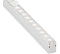 Goobay 58288 Barra de luz LED con detector de movimiento con 150 lm y luz blanca cálida (3000 K), ideal para armarios, vitrinas, cajones, pasillos y garajes, color plata