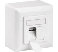 Goobay 68572 toma de corriente 2 x rj-45 blanco