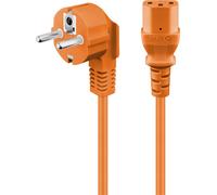 Goobay 95289 cable de transmisión naranja 3 m enchufe tipo f cee7/7