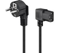 Goobay 96042 cable de transmisión negro 1,5 m cee7/7 c13 acoplador
