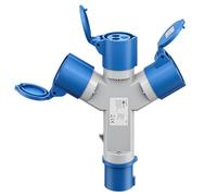 Goobay Adaptador CEE para caravana Enchufe a 3x toma CEE portátil con cubierta IP44 76237