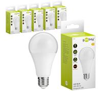 goobay - Bombilla LED E27 15 W/LED casquillos E27 / Bombilla blanca cálida/Bombilla bajo consumo/Bombilla LED esmerilada/Bombilla LED/Sustitución de bombilla / 74111 / paquete de 6