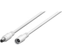 Goobay cable alargador cc 5m ? 5,5x2,5mm, conector y enchufe, blanco