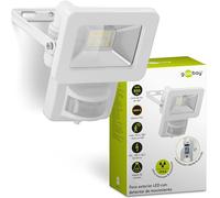 goobay Foco LED 53869 de 10 W - Foco LED de 10 W - Luz blanca neutra 4000 K - 850 lúmenes - Ángulo de haz de 110 grados - Grado de protección IP65 - Blanco