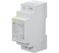 goobay Fuente de alimentación DIN 24V DC 1,5A, transformador de 230V a 24V con voltaje ajustable, protección múltiple, indicador LED, montaje en carril DIN, 74765