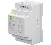 goobay Fuente de alimentación DIN 24V DC 2,5A, transformador de 230V a 24V con voltaje ajustable, protección múltiple, indicador LED, montaje en carril DIN, 74767