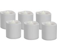 goobay Gooby 64603 Velas de té LED con mando a distancia/velas con parpadeo realista/decoración LED/interior/función temporizador/velas sin llama/recargables mediante USB / 6 piezas