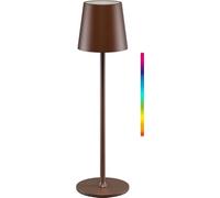 goobay Lámpara LED de mesa inalámbrica RGBW 38 cm, regulable IP44, cobre
