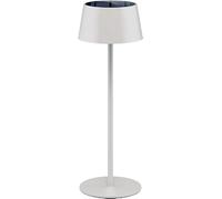 goobay Lámpara LED de mesa solar/regulación continua con control táctil/recargable sin cable para uso en interiores y exteriores IP44 / 150lm y 3000K blanco cálido, USB-C, blanco 73929