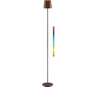 goobay Lámpara LED de Pie Inalámbrica RGBW Regulable, Cobre, 122 cm