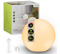 Goobay Lámpara solar LED RGB 35 cm para jardín y exterior, esfera im