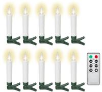 Goobay set de 10 velas led inalámbricas para árbol de navidad con ma