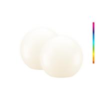 Goobay set de 2 lámparas solar led rgb 20 cm para jardín y exterior,