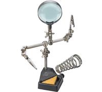 Goobay tercera mano con lupa 2,5x y soporte para soldador, herramienta