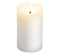 Goobay vela led de cera real blanca, 7,5x12,5cm, luz cálida (2700k),