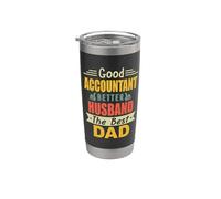 Good Accountant Better Husband The Best Dad For Fathers Day Vaso térmico de acero inoxidable de doble pared