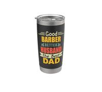 Good Barber Better Husband The Best Dad For Fathers Day Vaso térmico de acero inoxidable de doble pared