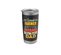 Good Farmer Better Husband The Best Dad For Fathers Day Vaso térmico de acero inoxidable de doble pared