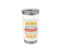 Good Farmer Better Husband The Best Dad For Fathers Day Vaso térmico de acero inoxidable de doble pared