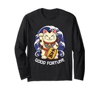 Good Fortune Lucky Cat Maneki Luck Charm Neko Japonés Manga Larga