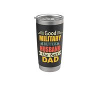 Good Military Better Husband The Best Dad For Fathers Day Vaso térmico de acero inoxidable de doble pared