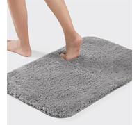 Good Nite Alfombra de Baño Microfibra Antideslizante, 50 * 80 cm Alfombrillas Lavable en La Lavadora, Altamente Absorbente, Antideslizante,de Secado Rápido (Gris)