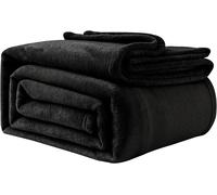 Good Nite Cuddle manta de día de lana esponjosa para adultos manta de sofá suave cálida y lavable a máquina negro Negro 230x270cm