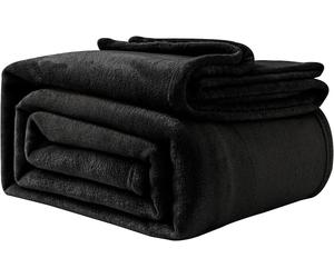 Good Nite Cuddle manta de día de lana esponjosa para adultos manta de sofá suave cálida y lavable a máquina negro Negro 230x270cm