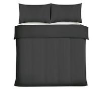 Good Nite Juego de Funda de edredón tamaño King de Microfibra cepillada, 3 Piezas, con Fundas de Almohada, ultrasuave, con Correas en Las Esquinas (Color Negro, King)