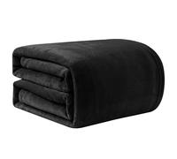 Good Nite Microfibra Mantas para Sofa, Manta Polar Sofa Extra Suave, Manta de Franela Cálida y Suave para Sofá Grande, Manta Cama, Colcha (Negro, 230 x 270cm)