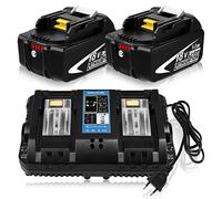 Goodexo - Batería de repuesto BL1850B para batería de 18 V + 14,4 V-18 V DC18RD Dual Port 3 A cargador para cargador DC18RD DC18RA DC18RC DC18SF (enchufe europeo)