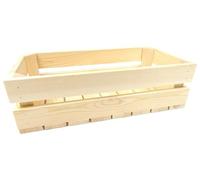 GoodFreshDecor Caja De Madera De Pino Para Frutas Y Verduras Al Vino De Almacenamiento Natural Para Decorar Multiusos 40 x 20 x 12 cm