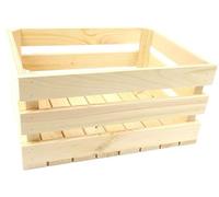 GoodFreshDecor Caja De Madera De Pino Para Frutas Y Verduras Al Vino De Almacenamiento Natural Para Decorar Multiusos 40 x 30 x 20 cm