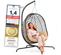 GOODS+GADGETS® Silla Colgante con Armazón - Columpio Huevo 120 kg