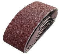 Goodway Bandas de lija de 75 x 533 mm, 10 unidades, grano 120, papel de lija para lijadora de banda, para madera y metal