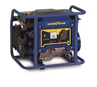 Goodyear - Generador Eléctrico Silencioso 1.000 W. 230V Tensión Nominal. Motor 4 tiempos OHV. Arranque Manual. Regulador Automático Tensión AVR. Depósito Gasolina 6 L