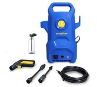 Goodyear - Hidrolimpiadora de Alta Presión, Eléctrica 1400W 100 Bar, Kit Detergente 200ml, Pistola y Lanza PP, Manguera 5m, Sistema Auto Stop, Limpiadora a Presión Compacta y Eficiente