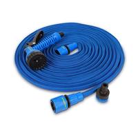 Goodyear - Manguera Extensible Jardín 30m con Pistola 7 Riego Anti Torsión 2 Conectores
