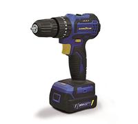 Goodyear - Taladro de Impacto Inalambrico con Maletin, 20V Brushless, 2 Velocidades 0-1500 rpm, Atornillador, Par máximo 27/45 Nm, Regulador 21 posiciones, Batería 2,0Ah + Cargador rápido incluidos