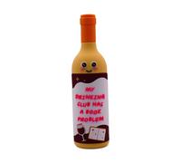 GOOFBALLS Mini figura de botella "My Drinking Club Has a Book Problem, regalo divertido para amantes de los libros, bonita decoración de botella de vino, decoración de escritorio para amantes del vino