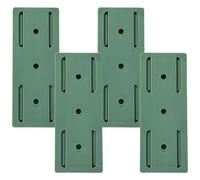 GOOHOCHY Fijador para enchufes de Pared sin punzón, Soporte Autoadhesivo ABS, 4 Unidades Verdes, Apto para Dispositivos y routers, Uso práctico en hogar y Oficina