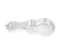 GOOHOCHY Molde para Pastel de Guitarra de Aluminio Plata Función Antiadherente y Fácil Desmolde Adecuado para Reuniones Temáticas de Música
