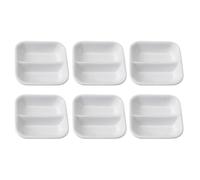 GOOHOCHY Platos de Cerámica Blancos para Aperitivos y Condimentos, Superficie Lisa y Fácil de Transportar, Ideales para Restaurante y Uso en Casa Reutilizable