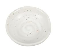 GOOHOCHY Soporte para Cuchara de Cocina de Cerámica en Color Claro, Plato Redondo para Salsa Buen Acabado, Adecuado para Decoración de Mesa y Utensilios como Espátulas y Nueces